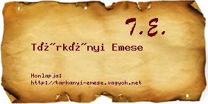 Tárkányi Emese névjegykártya